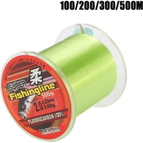 500M Nylon Fishing Line Fluorocarbon Coated Monofilament Fishing Leader Line Carp Fishing Wire 8-46 LB 100/200/300m