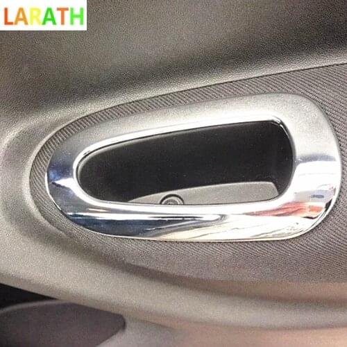 Hot For Citroen Elysee 2014 2015 Car Styling Cover Stick Trims ABS Chrome Door Inner Built Armrest Handrail Handle Bowl 4pcs/set