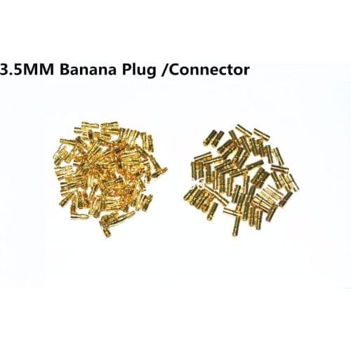 3.5mm Gold Plated Metal Bullet Banana Plug Connector RC Quadcopter Battery 50/100 Pairs