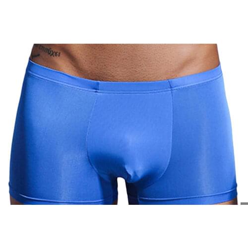 Sexy Man Boxer Solid Color Brand Underpants Men Breathable Ice-silk Comfortable Underwear Boxers