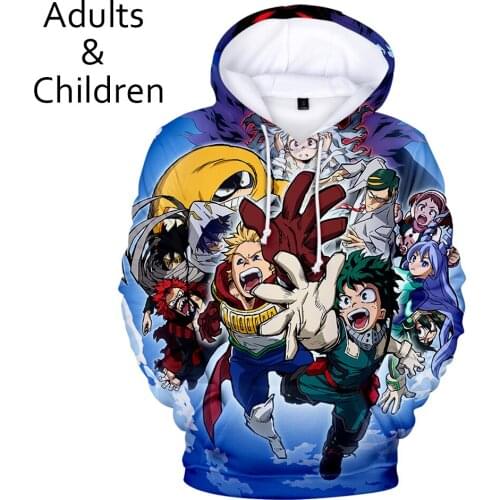 Fashion 3D My Hero Academia Hoodies Men pullovers Women Hooded Casual Long Sleeve Kids Tops 3D Print My Hero Academia Sweatshirt