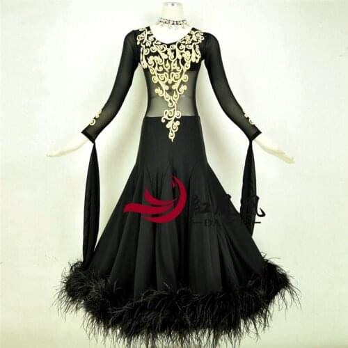 2018 new Modern dance dress women ballroom dance competition dress waltz dance dress adult female dance big swing dress