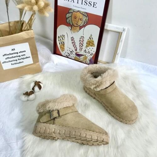 2021 New Snow Boots Women Autumn and Winter Womens Shoes Short Boots Warm Boots Cotton Shoes Snow Cotton and Wool Shoes