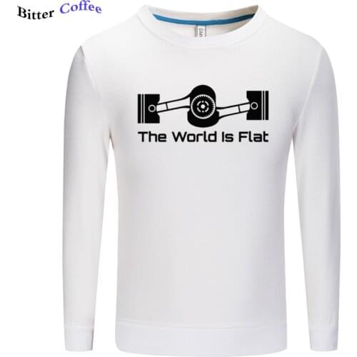 NEW print he World Is Flat Graphic Hoodies Subaru Boxer Engine Sweatshirt Men Fashion Autumn winter Custom Over Size S-5XL