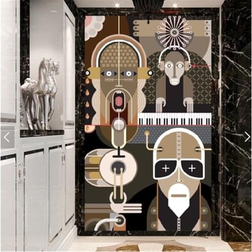 Custom papel de parede infantil, cartoon old man playing music for the childrens room living room backdrop waterproof wallpaper