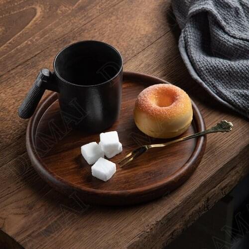 Simplicity Wooden Storage Trays Coffee Table Water Cup Tray Afternoon Tea Cake Dessert Organizer European Home Decoration