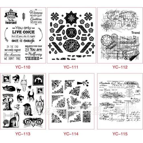 Transparent PVC scrapbook deco stamp Diary Diy decorative stamps Scrapbooking & Stamping HG041