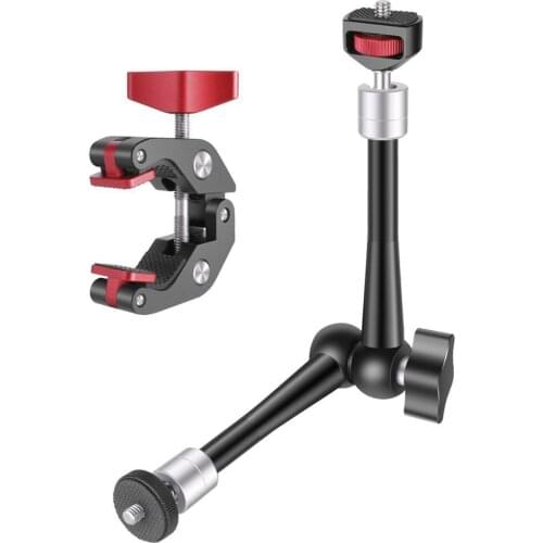 Magic Arm 11'' Articulating Friction Arm Super Clamp Adjustable Rod Clamp Pliers Clip for DSLR Camera Rig LCD Monitor LED Lights