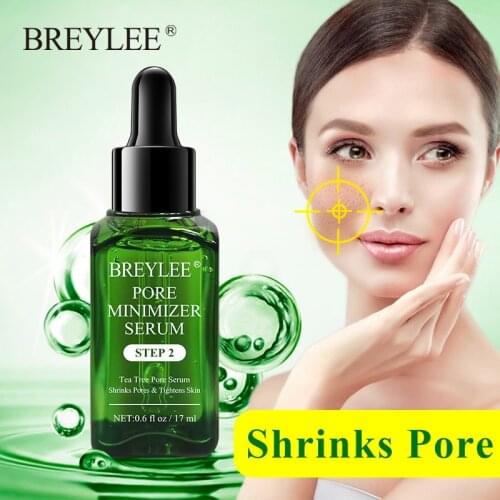 BREYLEE Pore Refining Serum Shrinks Pores Tightens Skin Moisturize Tender Deeply Clean Whitening Oil Control Facial Essence Care