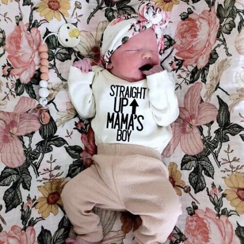 ToddlerRomper Straight Up Mamas Boy Print Fashion Infant Baby Boy Girl Long Sleeve Clothes New Babies Funny Jumpsuit