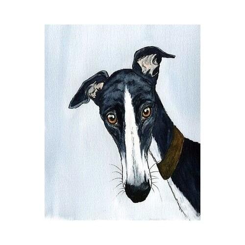 TOP ART WORK --GREYHOUND DOG art oil painting--100% Handpainted art painting # 24" animal Decor accept custom painting