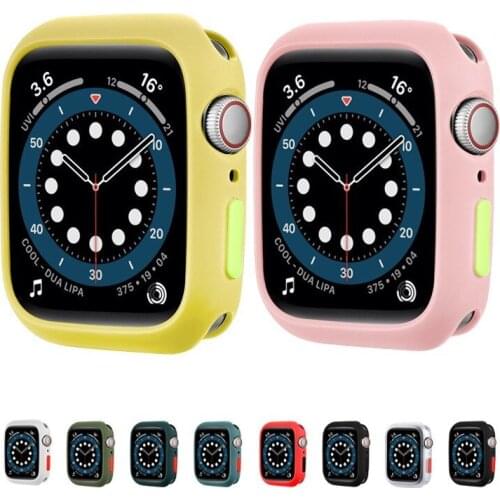 Candy TPU Case for Apple Watch Series 6 SE 5 4 3 2 1 Silicone Protection Shell for IWatch 38 42 40 44mm Bumper Colorful Cover
