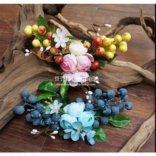 Blueberry flower Hair Clip Girls Accessories Flower Hairclips Women wedding photograph Hairpins B1022