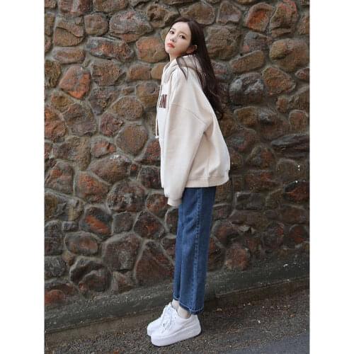 Woman Jeans Pants Autumn Winter Baggy Pants Childrens Straight High Waist Pantalones Vaqueros Mujer