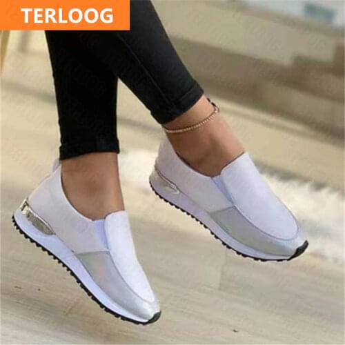 Women Flats Shoes 2021 New Spring Autumn Platform Vulcanized Shoes Fashion Designer Sports Shoes Casual Running Walking Sneakers