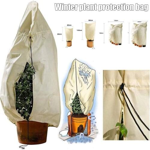 Plant Cover Winter Warm Cover Tree Shrub Plant Protecting Bag Frost Protection for Yard Garden Plants Small Tree Free