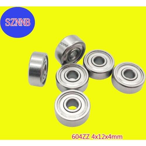 1pcs miniature ball bearing deep groove ball 604zz r-1240 4x12x4mm high precision noiseless bearing steel abec-5 miniature beari