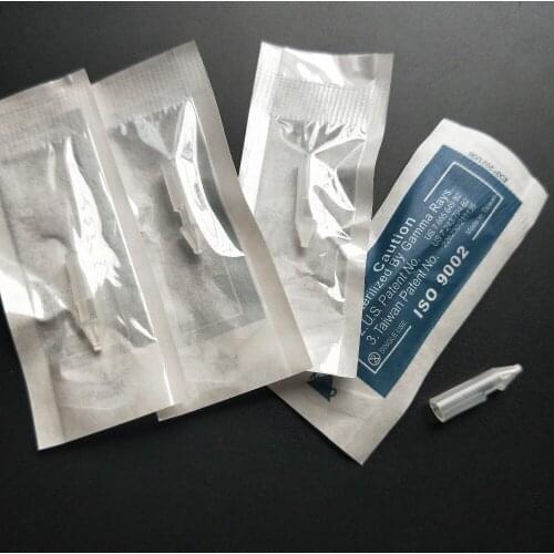 100Pcs Independent Package Universal Cross Mouth Needle Caps For Both Round/Flat Needles of Merlin Tattoo Machine