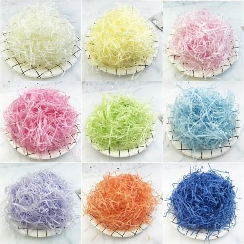20g Colorful Shredded Paper Raffia Gift Box Filler Wedding Party Decoration Crinkle Cut Paper Shred Packaging Gift Bag Filler