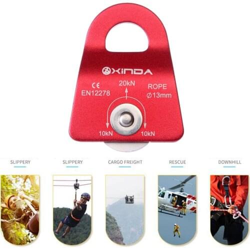 20KN 4500lbs General Purpose Mobile Micro Pulley for Rock Tree Climbing