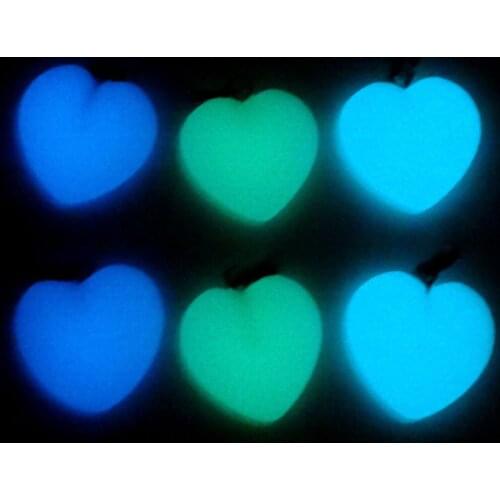 Natural Stone Moonstone Turquoise Quartz Crystal Fluorescent Heart Shaped Pendant For DIY Jewelry Making Necklace 24PCS