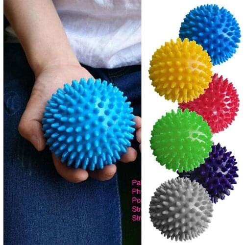 9cm Spiky Massage Ball Yoga Indoor Fitness Balls Random Color Hand Foot Pain Stress Relief Trigger Point Sport Body Building 1pc