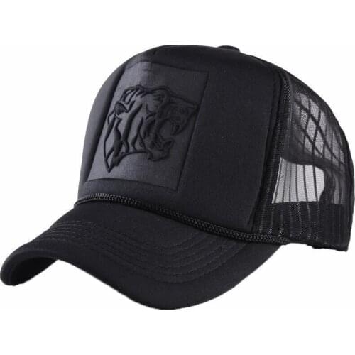 Summer Mesh Black Leopard Print Curved Baseball Caps For Women Men Snapback Hats Casquette Trucker Net Cap Sun Visor Hip Hop Hat