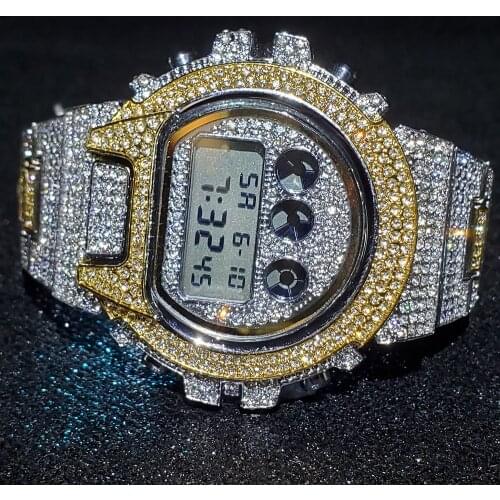 Hip Hop MISSFOX Mens Watches Top Brand Luxury Alarm Clock Gold Silver Sport Wrist Watches Stainless Steel Watch for Men Jewelry