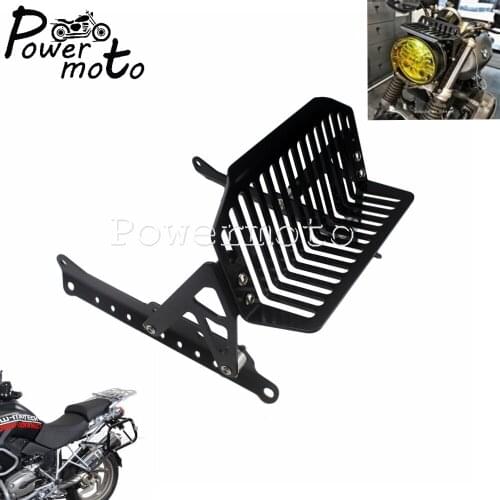 Black Motorcycle Headlight Luggage Rack Head Lamp Upper Rack Small Holder For BMW R NINE T 2014-2019 Load Rack Carrier Bracket