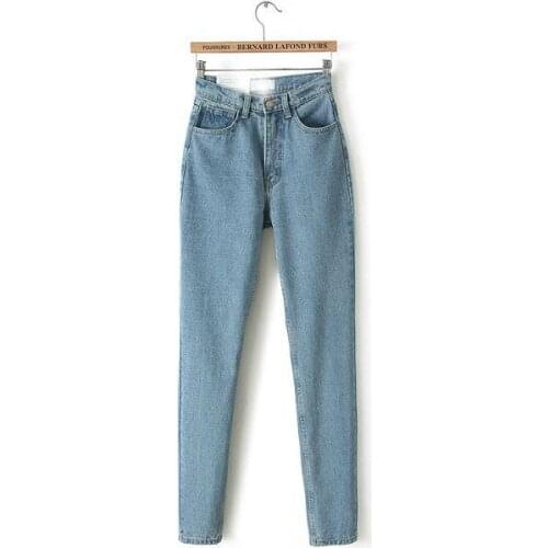 Denim Jeans Women Europe and The New with Retro Waisted Jean Haren Pants Jeans High Waist Jeans