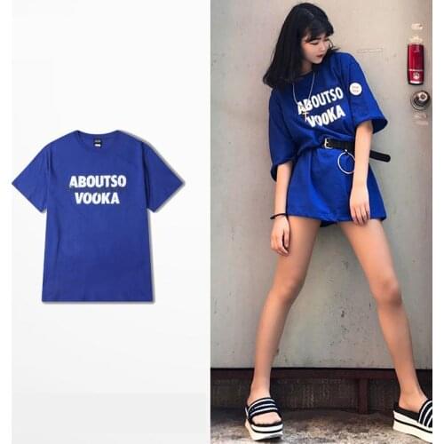 Mens And Womens Fashion Summer Tshirt Ins Short Sleeve T-shirt Loose Students Home Hip Hop Ulzzang Half Sleeve Chic T Shirt