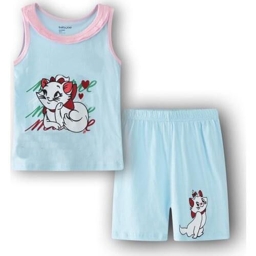 Summer Childrens Pajamas Baby Boy Clothes Cotton Pyjamas Kids T-shirt+Shorts 2pcs Cartoon Nightwear For Girls Boys Sleepwear Se