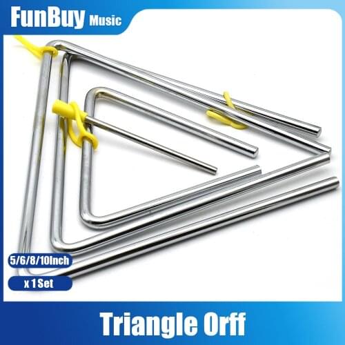 5/6/8/10Inch Triangle Orff Musical Instruments Band Percussion Educational Musical Triangolo For Children