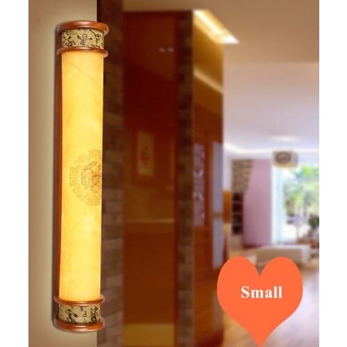 Chinese style nostalgic carved wood frame wall lamps Brief creative small LED lamp for bathroom&porch&stairs&mirror front MYR059