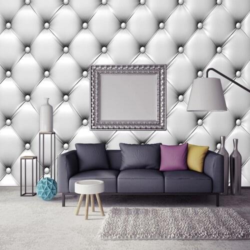 Custom Wall Cloth Wallpaper Murals European Style Silver Gray Soft Pack Home Interior Background Decoration Papel De Parede 3D