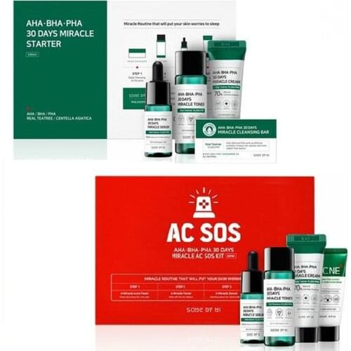 Some By Mi AHA BHA PHA 30 days Miracle Kit Edition 1Pack (4items) Anti Acne Scar Removal Pimple Blackhead Moisturizing whitening