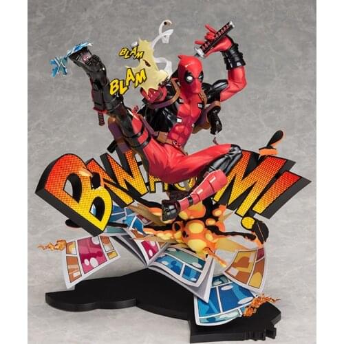 New X-men Marvel Deadpool Breaking The Fourth Wall Blam Complete Figure Model Toy 23cm