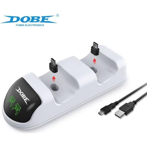 New Handle Double Fast Charging with Indicator Light For PS5 Wireless Handle Charging Bracket Locomotive LED Seat TP5-0506