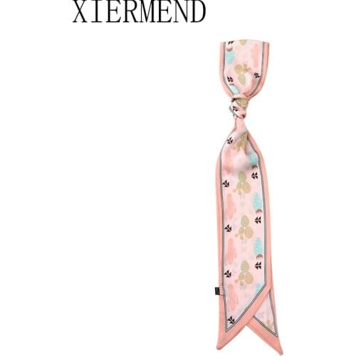 140*9 summer new scarves fashion strip cartoon animals thin ribbon hair ribbon belt women skinny scarf women headband