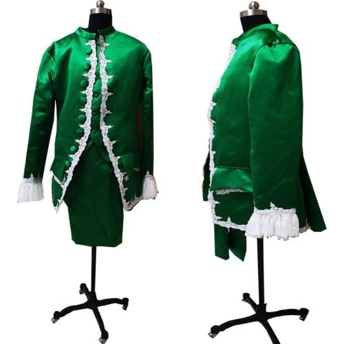 New green Male costume Civil War Victorian Styled suit coat D-572