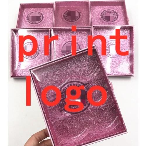 Wholesale 3 pairs Pvc Drawer Case Empty box Mink False Eyelash Packaging Logo Glitter Paper magnetic Box