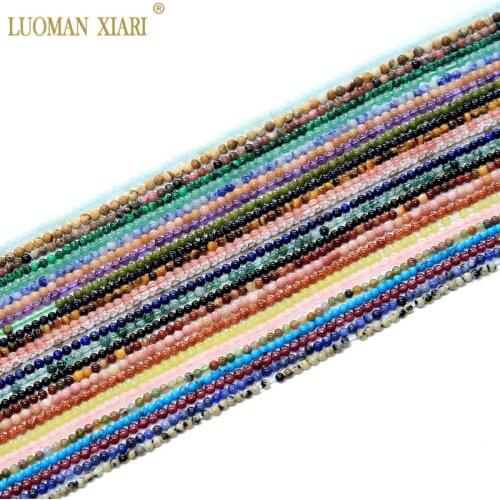 Wholesale Round Natural Stone Beads Pink Quartz Amethysts Crystal Agates Beads For Jewelry Making For Beadwork DIY Bracelet 2mm