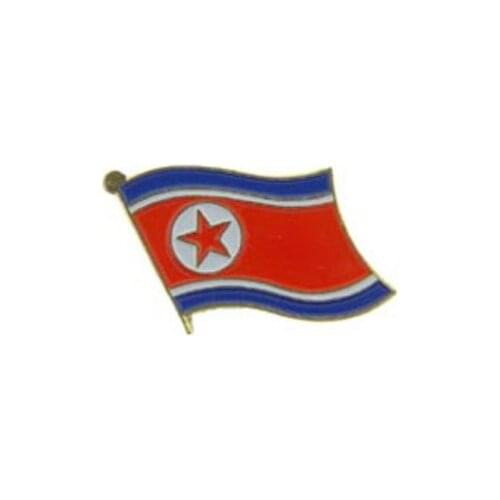 North Korea single flag pin badge