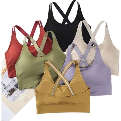 Sports Bra Women Seamless Yoga Crop Top Sexy Push Up Gym Underwear High Support Impact Training Workout Running Vest Sleep Tops