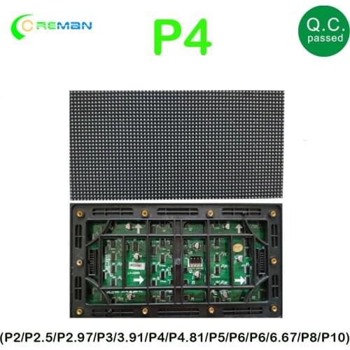 Hot sale p4 led module outdoor , mobile rental led panel matrix p4 128mm x 256mm 32x64 led panel module
