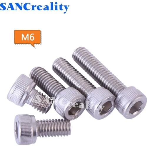 M6 High Quality 304 Stainless Steel Hex Socket Screws Cylinder Head Bolt, Cup Head Screw Hexagon