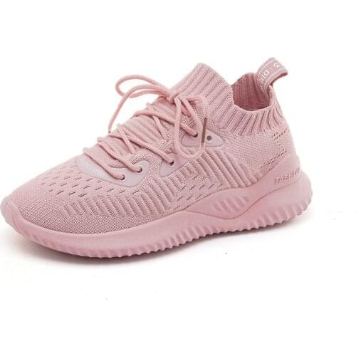 2019 Spring and Summer Socks Shoes Women Shoes New Breathable Flying Knitting Female Shoes Lightweight Pink Sneakers Shoes