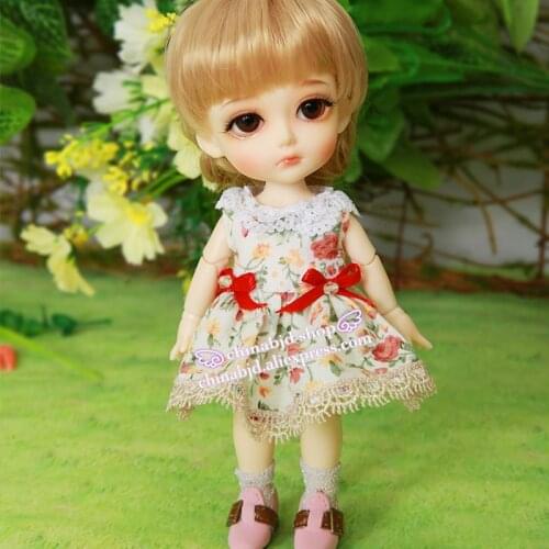 1/8 BJD SD Doll Clothes New Floral Princess Dress Style For Lati Yellow Doll Accessories YF8-106