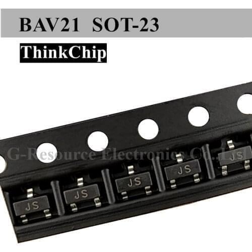 100pcs) BAS21 SOT-23 SMD Switch Diode (Marking JS) BAS21VD SOT23