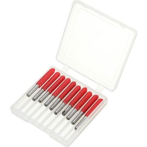 10x V-shape Tungsten Steel Carbide PCB Acrylic ABS Copper Engraving CNC Bit Router Tool 30 Degree 0.2mm